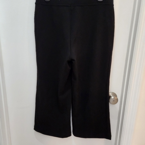 Calvinklein wide leg pointe cropped pants belted sz M logo work wear - Picture 5 of 9